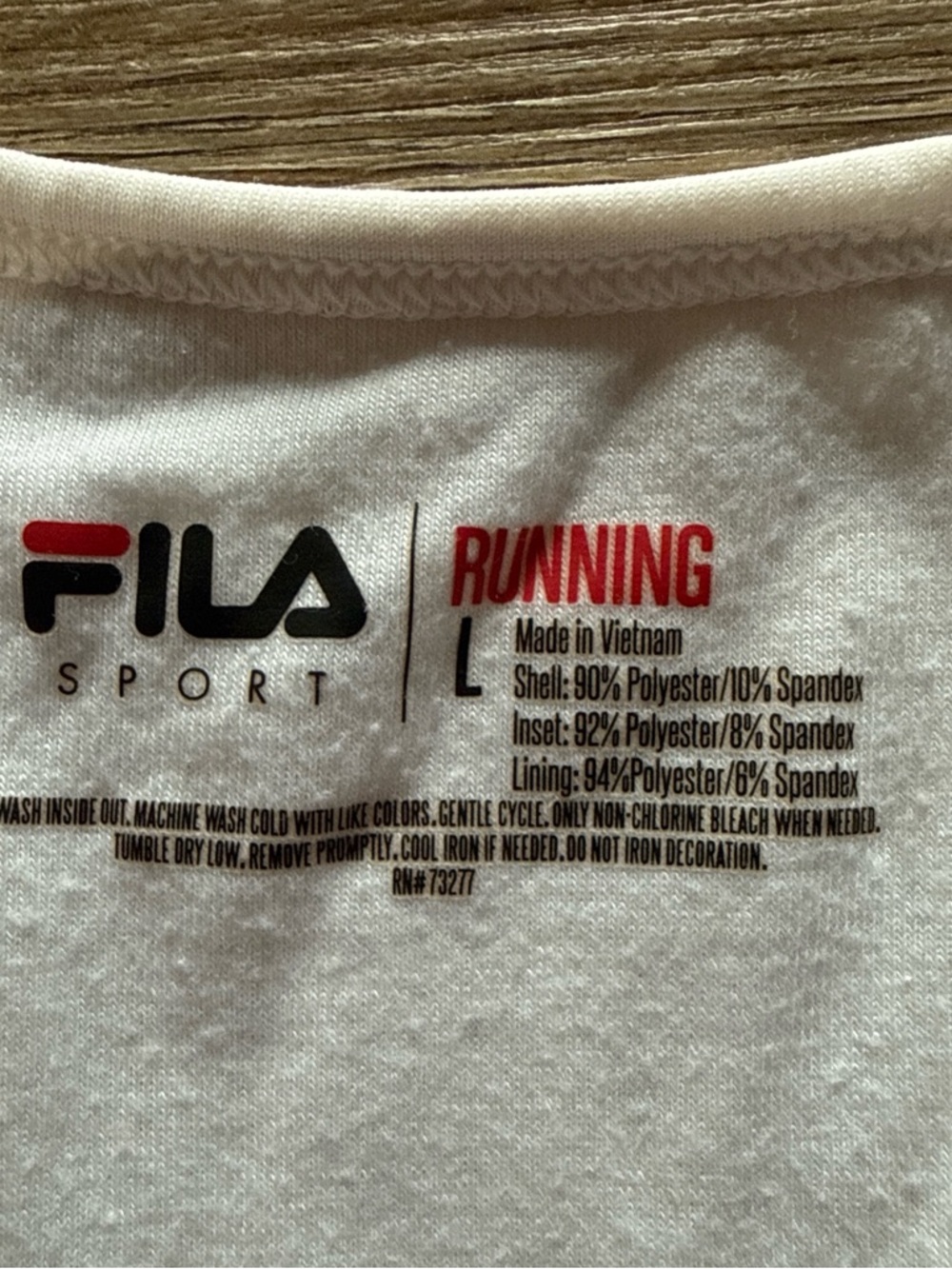 Fila White Racerback Performance Sports Bra - Picture 3 of 3